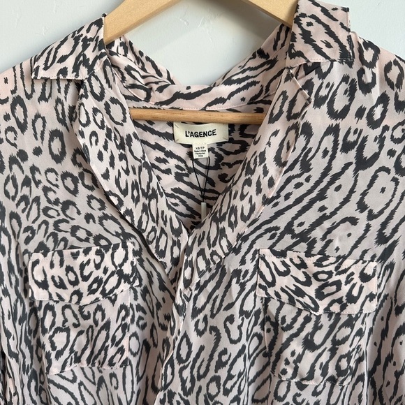 L’agence Front Wrap Silk Blouse in Nectar - Picture 2 of 6